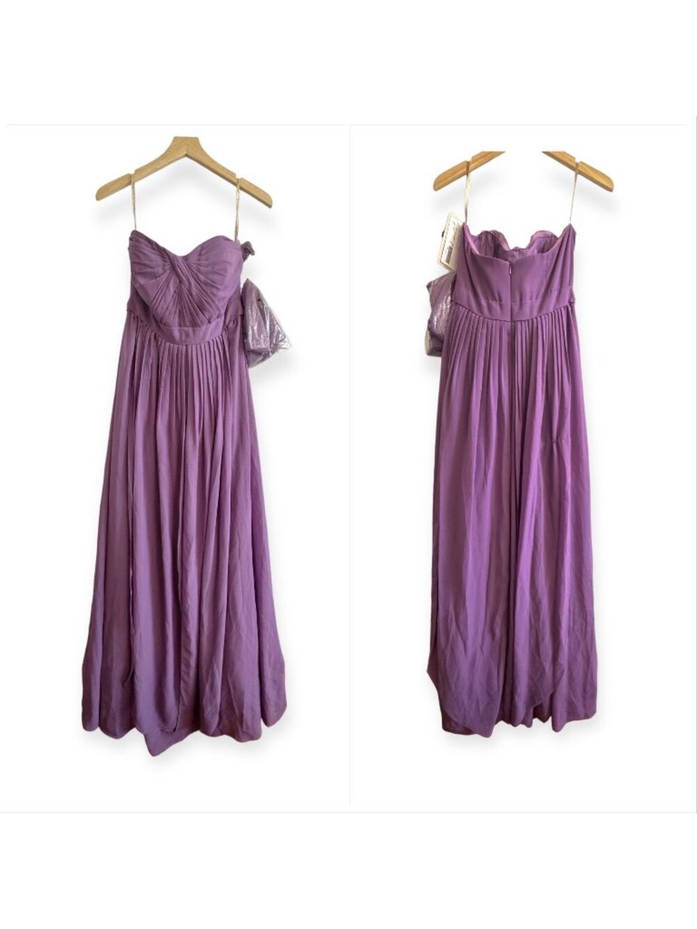 Jenny Yoo Aidan Convertible dress in wisteria luxe chiffon, Size 8, NWT